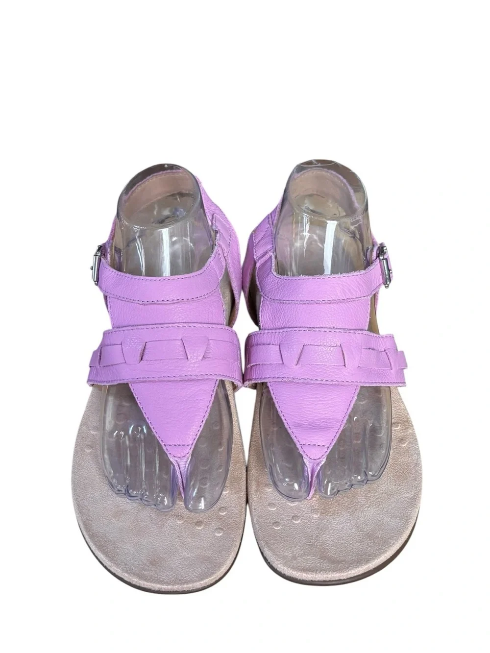 Vionic Lupe Orthotic Leather Sandals – Lavender Purple | Women’s Size 9